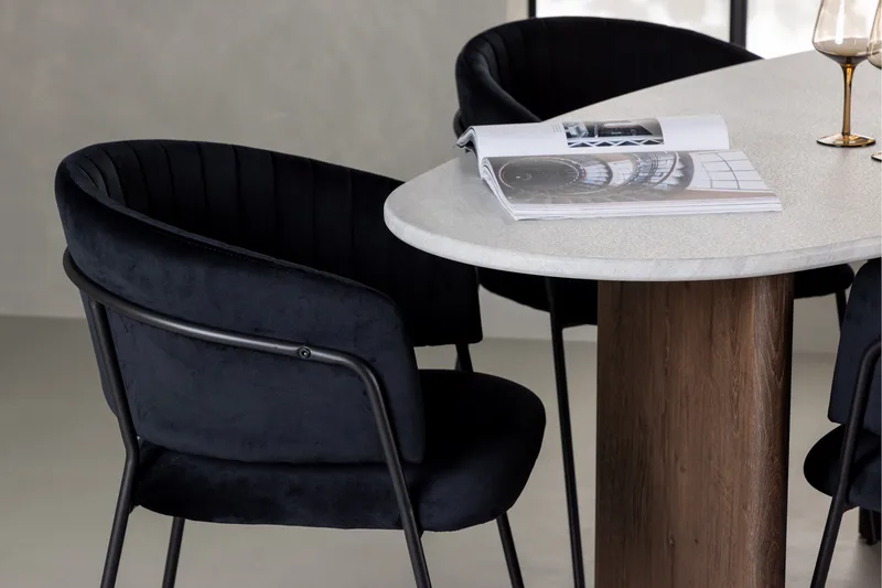 Grönvik Matgrupp 180 cm Oval med 4 Selma Stolar - Mocca - Möbler - Matplats - Matgrupp & matbord med stolar