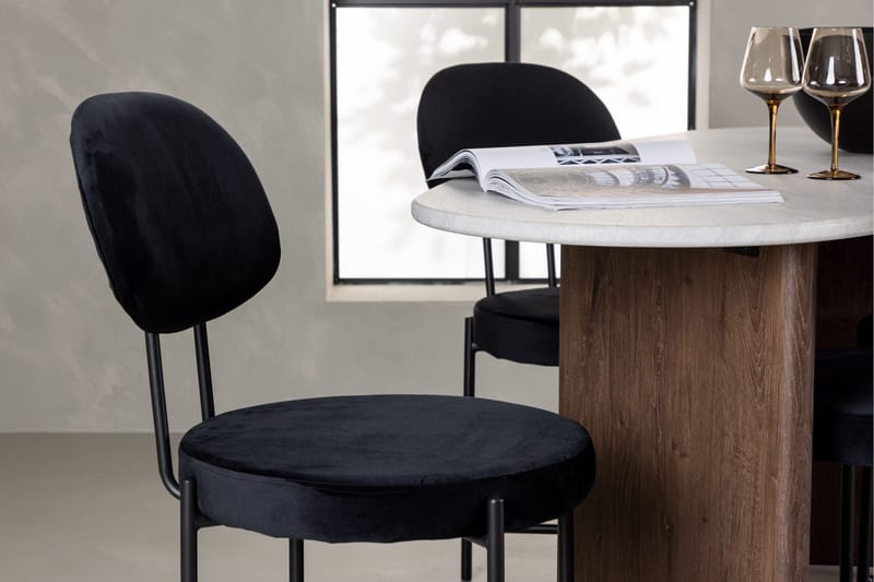 Grönvik Matgrupp 180 cm Oval med 4 Stella Stolar - Mocca - Möbler - Matplats - Matgrupp & matbord med stolar