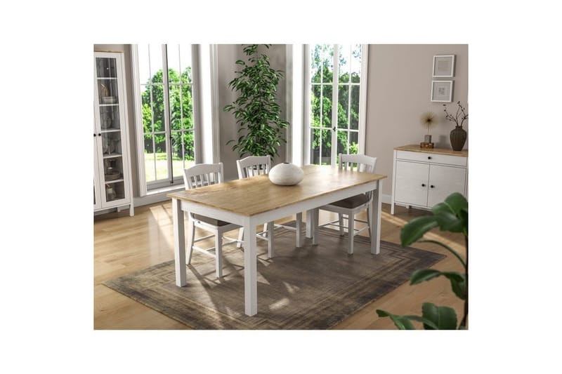 Gulbahar Matbord 180 cm Rektangulär - Natur/Vit - Möbler - Matplats - Matbord & köksbord