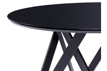 Gunden Runt Matbord 120 cm med Metallutseende - Svart - Möbler - Matplats - Matbord & köksbord