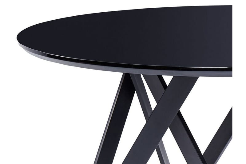Gunden Runt Matbord 120 cm med Metallutseende - Svart - Möbler - Matplats - Matbord & köksbord