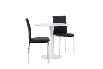 Hamden Matbord 80 cm med 2 Lily Matstol - Möbler - Matplats - Matgrupp & matbord med stolar