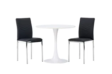 Hamden Matbord 80 cm med 2 Lily Matstol - Möbler - Matplats - Matgrupp & matbord med stolar
