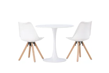 Hamden Matbord 80 cm med 2 Zeno Matstol - Möbler - Matplats - Matgrupp & matbord med stolar