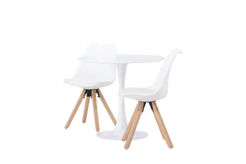 Hamden Matbord 80 cm med 2 Zeno Matstol - Möbler - Matplats - Matgrupp & matbord med stolar