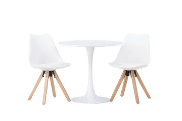 Hamden Matbord 80 cm med 2 Zeno Matstol - Möbler - Matplats - Matgrupp & matbord med stolar