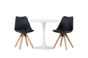 Hamden Matgrupp  80 cm Rund med 2 Zeno stolar