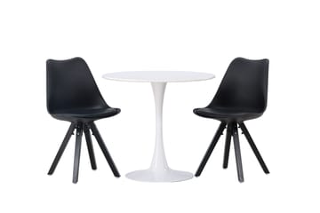 Hamden Matgrupp  80 cm Rund med 2 Zeno stolar