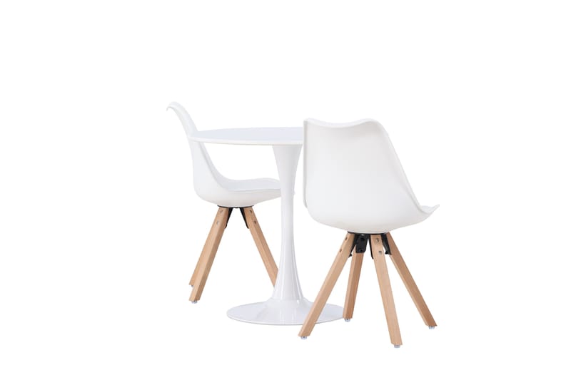 Hamden Matgrupp  80 cm Rund Natur med 2 Zeno Stolar - Möbler - Matplats - Matgrupp & matbord med stolar