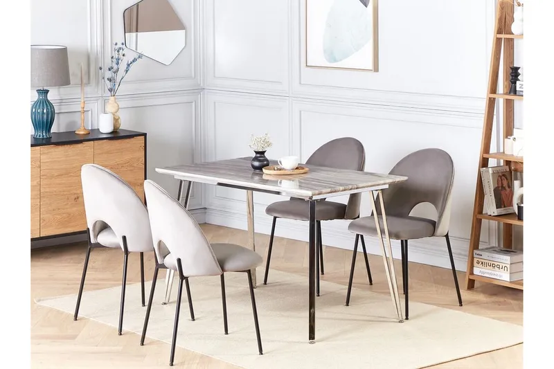 Hamiota Matbord 70x120 cm - Vit/Silver - Möbler - Matplats - Matbord & köksbord