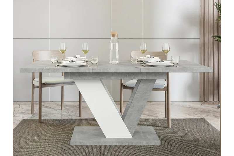 Harumi Matbord 120 cm Rektangulär - Grå/Vit - Möbler - Matplats - Matbord & köksbord
