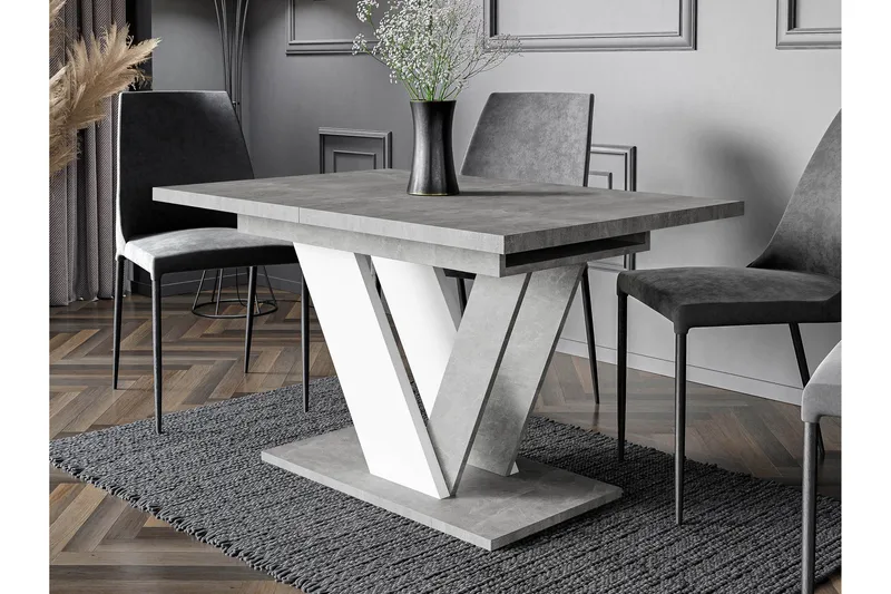 Harumi Matbord 120 cm Rektangulär - Grå/Vit - Möbler - Matplats - Matbord & köksbord