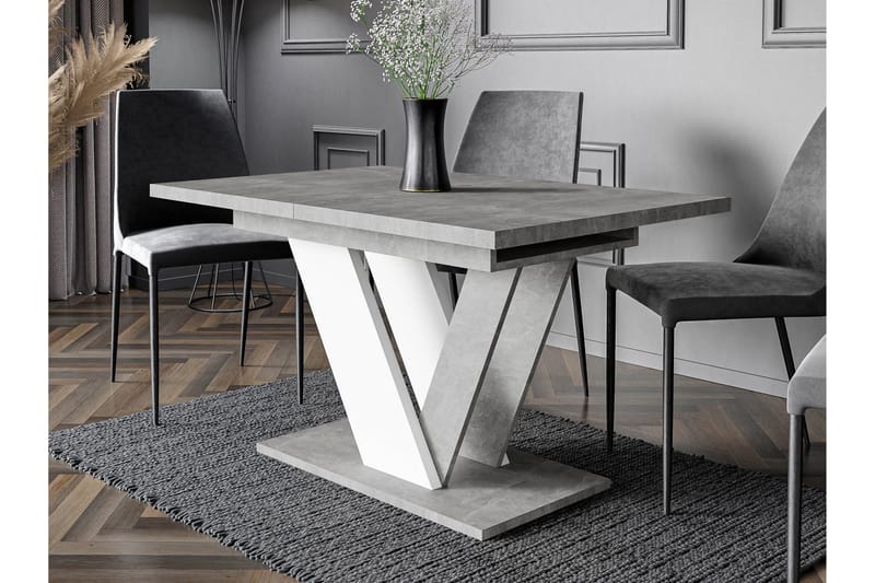 Harumi Matbord 120 cm Rektangulär - Grå/Vit - Möbler - Matplats - Matbord & köksbord