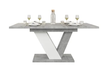 Harumi Utdragbart Rektangulärt Matbord 120 cm med Marmorutseende - Grå - Möbler - Matplats - Matbord & köksbord