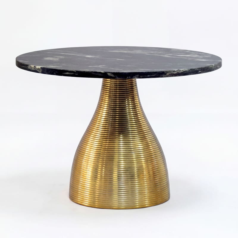 Havren Runt soffbord i metall med marmorskiva - guld svart - Möbler - Matplats - Matbord & köksbord