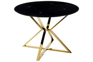 HAYDER Matbord 105 cm Rund Svart/Guld