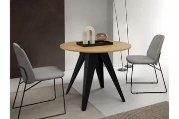 Hoban Matbord 128 cm - Svart/Beige - Möbler - Matplats - Matbord & köksbord