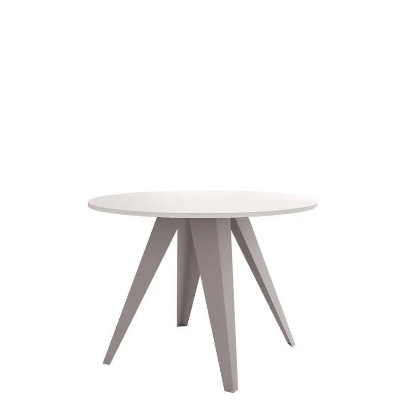 Hoban Matbord rund förlängningsbart 100-138 cm, Beige, vit