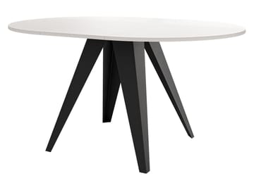 Hoban Matbord rund förlängningsbart 100-138 cm - Svart, beige - Möbler - Matplats - Matbord & köksbord