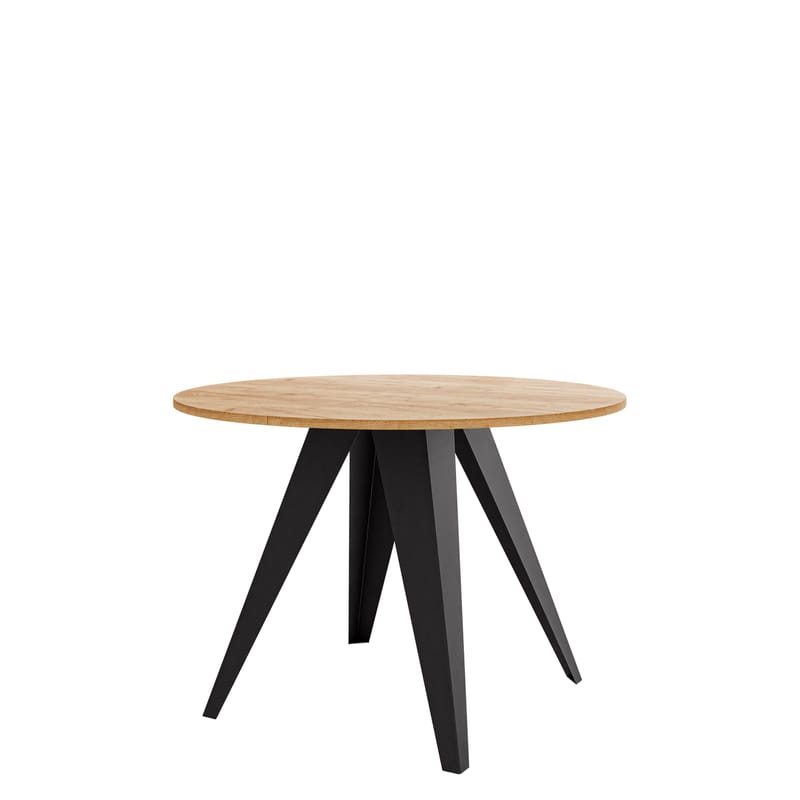 Hoban Matbord rund förlängningsbart 100-138 cm - Svart, natur - Möbler - Matplats - Matbord & köksbord