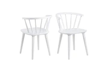 Ibiza Matgrupp Rund 110 cm + 4 st Matstolar - Vit - Möbler - Matplats - Matgrupp & matbord med stolar