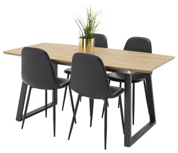 Inca Förlängningsbart Matbord med 4 Polar Köksstol - Möbler - Matplats - Matgrupp & matbord med stolar