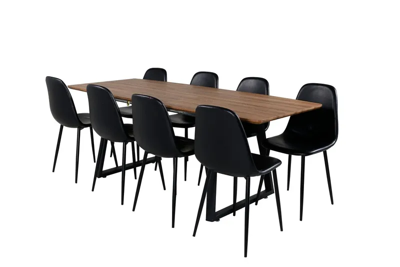 Inca Förlängningsbart Matbord med 8 Polar Köksstol - Möbler - Matplats - Matgrupp & matbord med stolar