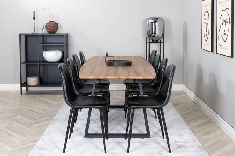 Inca Förlängningsbart Matbord med 8 Polar Köksstol - Möbler - Matplats - Matgrupp & matbord med stolar