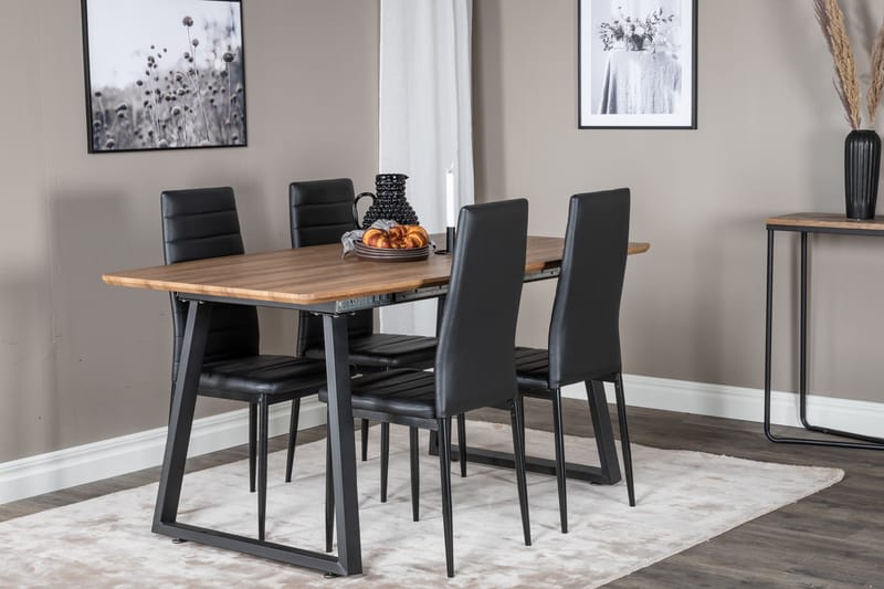 Inca Matgrupp 160 cm Rektangulär med 4 Slim stolar - Möbler - Matplats - Matgrupp & matbord med stolar