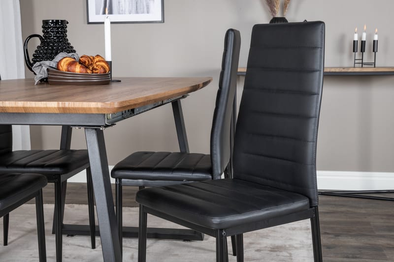 Inca Matgrupp 160 cm Rektangulär med 4 Slim stolar - Möbler - Matplats - Matgrupp & matbord med stolar