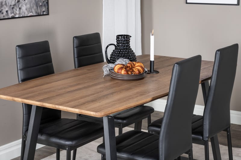 Inca Matgrupp 160 cm Rektangulär med 4 Slim stolar - Möbler - Matplats - Matgrupp & matbord med stolar
