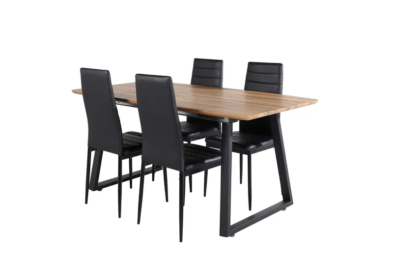 Inca Matgrupp 160 cm Rektangulär med 4 Slim stolar - Möbler - Matplats - Matgrupp & matbord med stolar