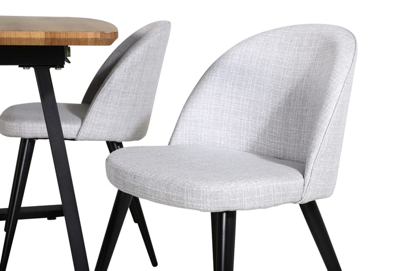 Inca Matgrupp 160 cm Rektangulär med 4 Velvet Stolar - Svart - Möbler - Matplats - Matgrupp & matbord med stolar