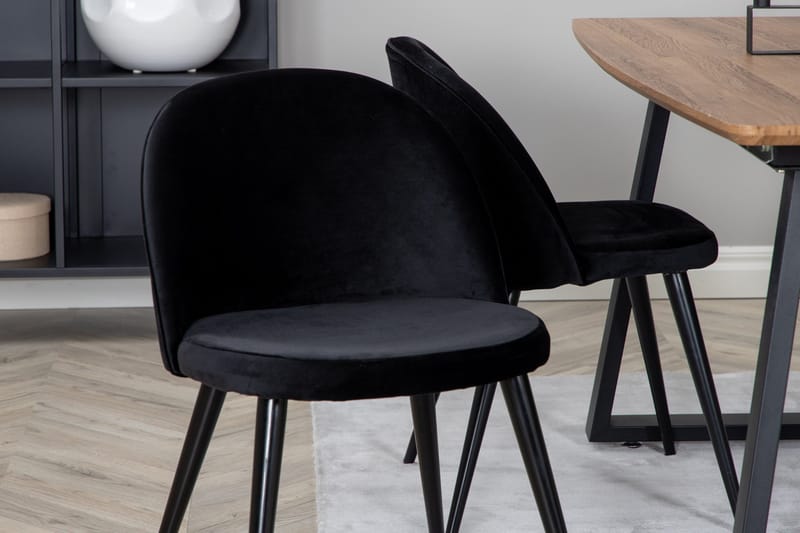 Inca Matgrupp 160 cm Rektangulär med 4 Velvet stolar - Möbler - Matplats - Matgrupp & matbord med stolar
