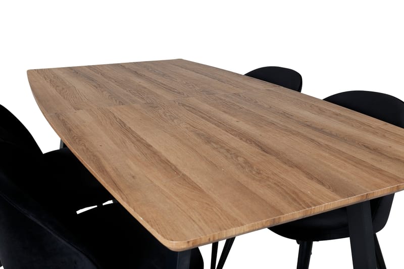 Inca Matgrupp 160 cm Rektangulär med 4 Velvet stolar - Möbler - Matplats - Matgrupp & matbord med stolar
