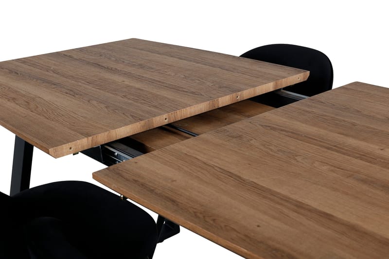 Inca Matgrupp 160 cm Rektangulär med 4 Velvet stolar - Möbler - Matplats - Matgrupp & matbord med stolar