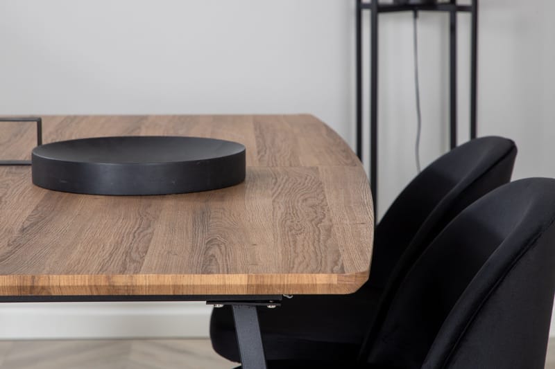 Inca Matgrupp 160 cm Rektangulär med 4 Velvet stolar - Möbler - Matplats - Matgrupp & matbord med stolar