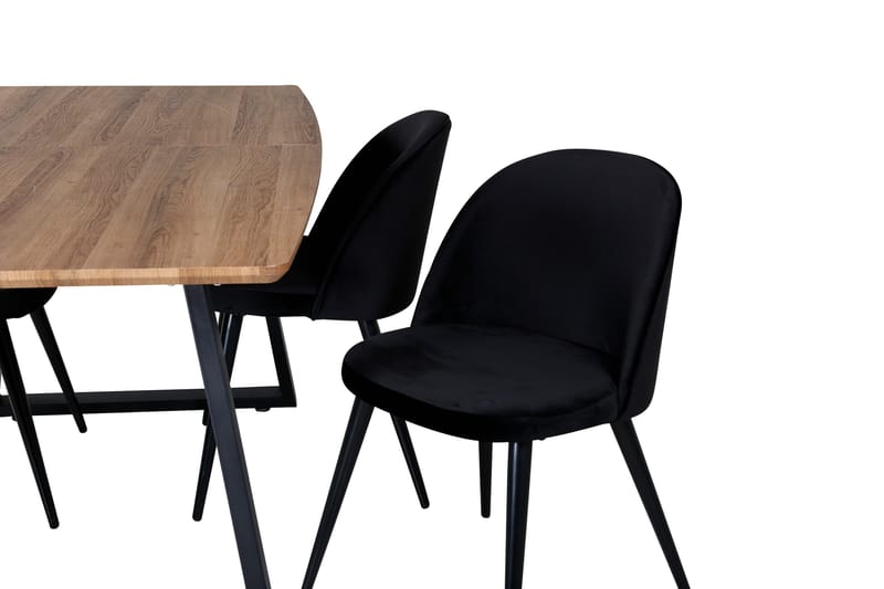 Inca Matgrupp 160 cm Rektangulär med 4 Velvet stolar - Möbler - Matplats - Matgrupp & matbord med stolar
