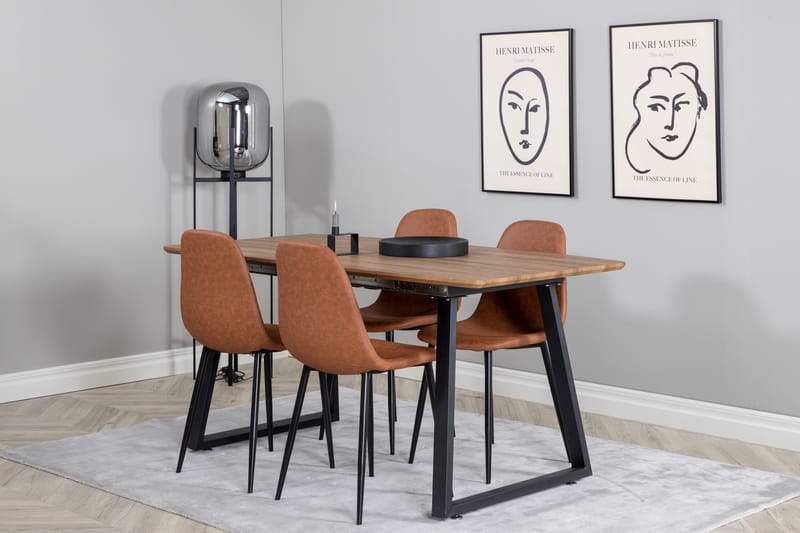 Inca Matgrupp 160 cm Rektangulär med 4 Polar stolar - Möbler - Matplats - Matgrupp & matbord med stolar