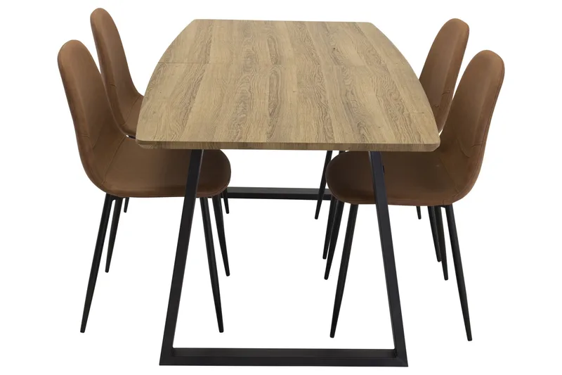 Inca Matgrupp 160 cm Rektangulär med 4 Polar stolar - Möbler - Matplats - Matgrupp & matbord med stolar