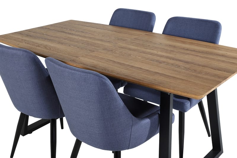 Inca Matgrupp 160 cm Rektangulär med 4 Plaza stolar - Svart - Möbler - Matplats - Matgrupp & matbord med stolar