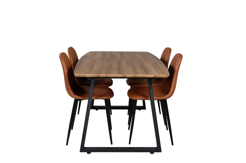 Inca Matgrupp 160 cm Rektangulär med 4 Polar stolar - Möbler - Matplats - Matgrupp & matbord med stolar