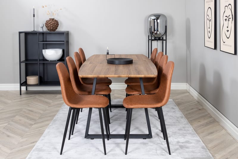 Inca Matgrupp 160 cm Rektangulär med 8 Polar stolar - Möbler - Matplats - Matgrupp & matbord med stolar