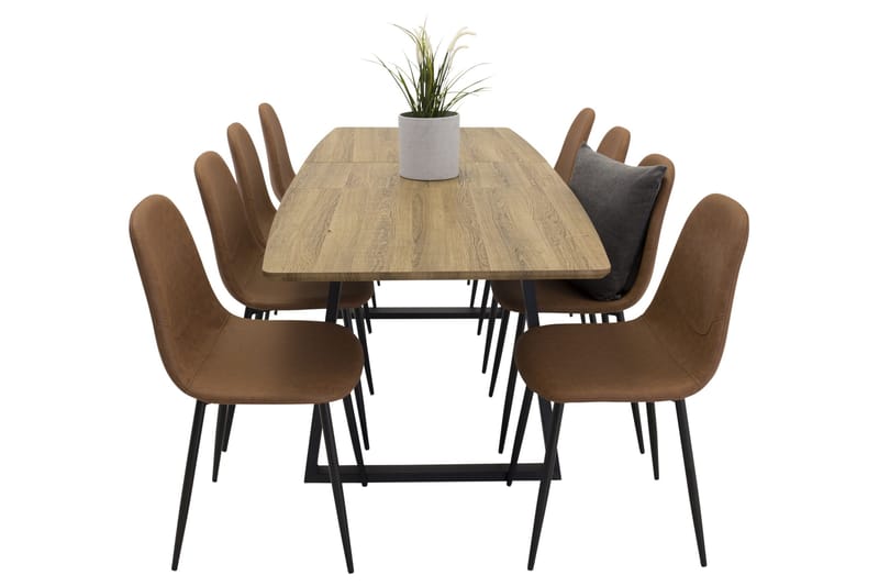 Inca Matgrupp 160 cm Rektangulär med 8 Polar stolar - Möbler - Matplats - Matgrupp & matbord med stolar