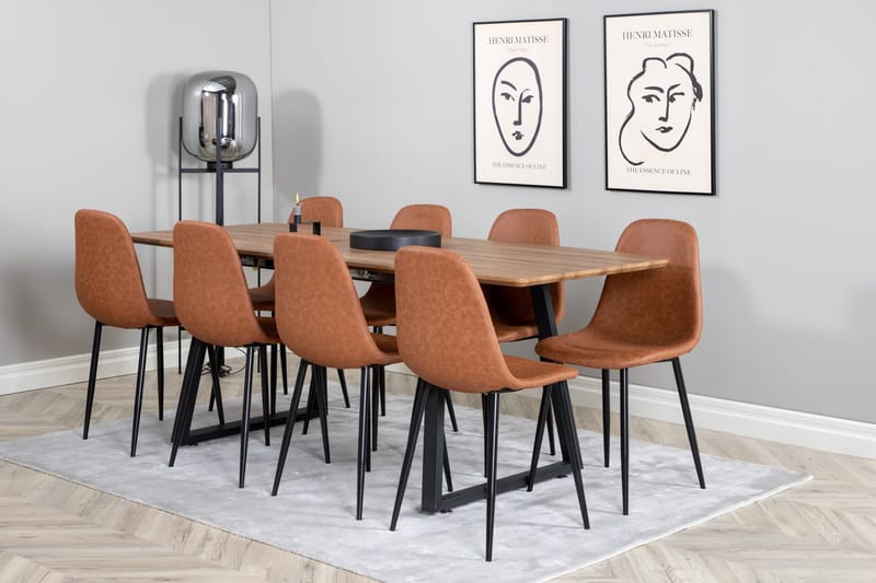 Inca Matgrupp 160 cm Rektangulär med 8 Polar stolar - Möbler - Matplats - Matgrupp & matbord med stolar