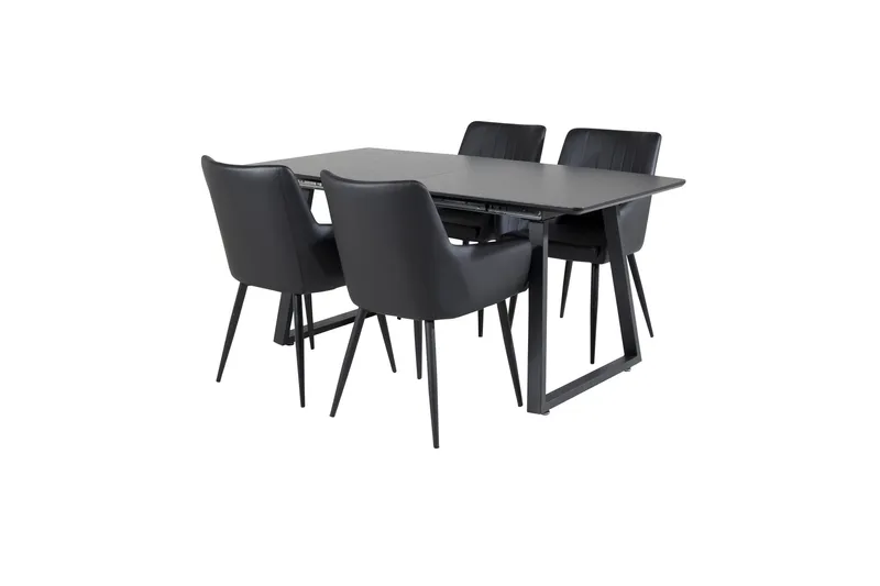 Inca Matgrupp Förlängningsbar 160 cm Rektangulär med 4 Comfort stolar - Möbler - Matplats - Matgrupp & matbord med stolar