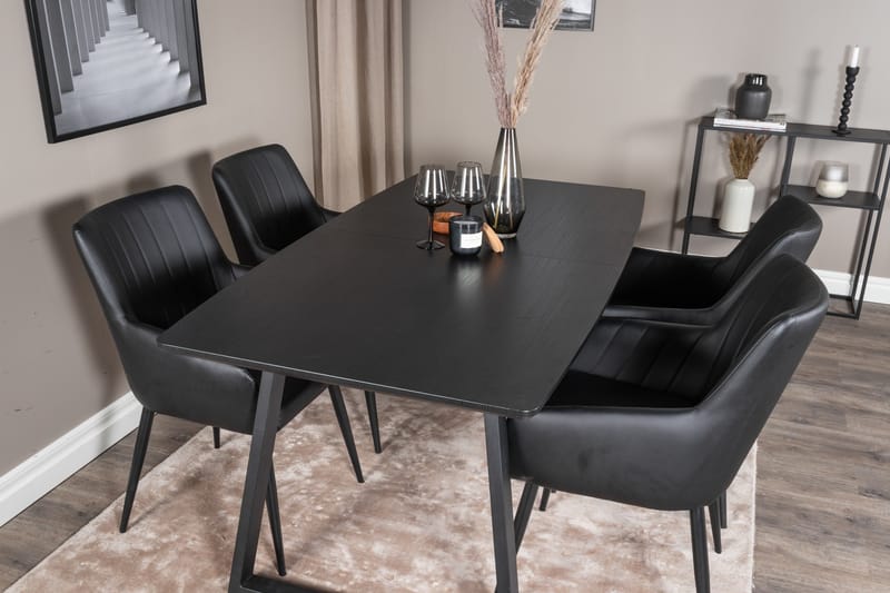 Inca Matgrupp Förlängningsbar 160 cm Rektangulär med 4 Comfort stolar - Möbler - Matplats - Matgrupp & matbord med stolar