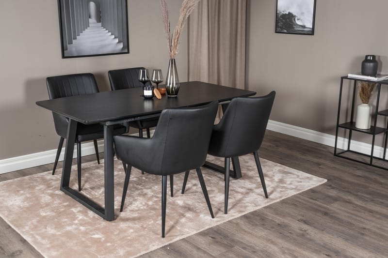 Inca Matgrupp Förlängningsbar 160 cm Rektangulär med 4 Comfort stolar - Möbler - Matplats - Matgrupp & matbord med stolar