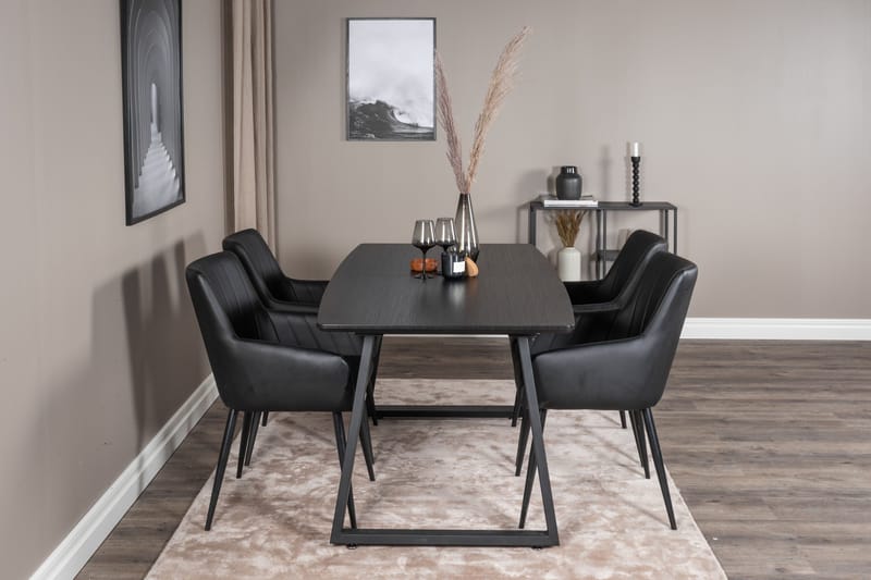 Inca Matgrupp Förlängningsbar 160 cm Rektangulär med 4 Comfort stolar - Möbler - Matplats - Matgrupp & matbord med stolar