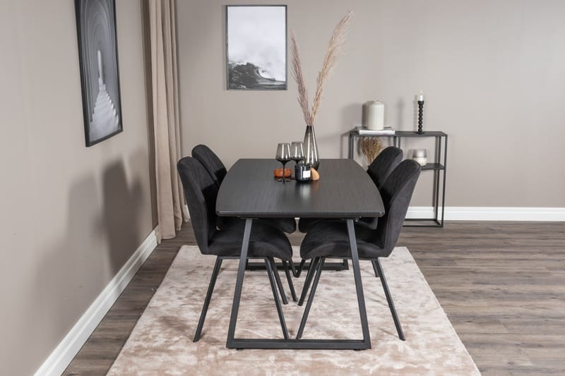 Inca Matgrupp Förlängningsbar 160 cm Rektangulär med 4 Gemma stolar - Möbler - Matplats - Matgrupp & matbord med stolar